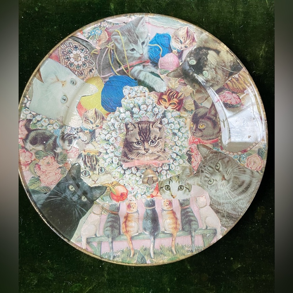 Vintage Cats Galore Collage Decorative Plate 8”